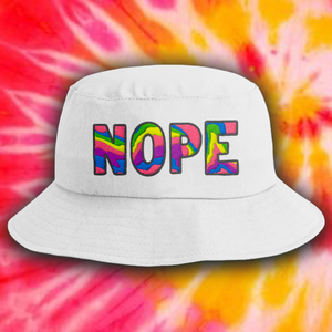 "NOPE" 90's Style Bucket Hat- Various Colours
